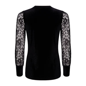 Velvet lace top