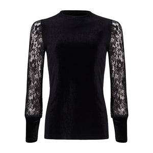 Velvet lace top